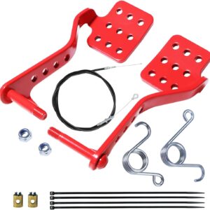 HOLATO Go Kart Pedals & Throttle Cable Kit (Red)