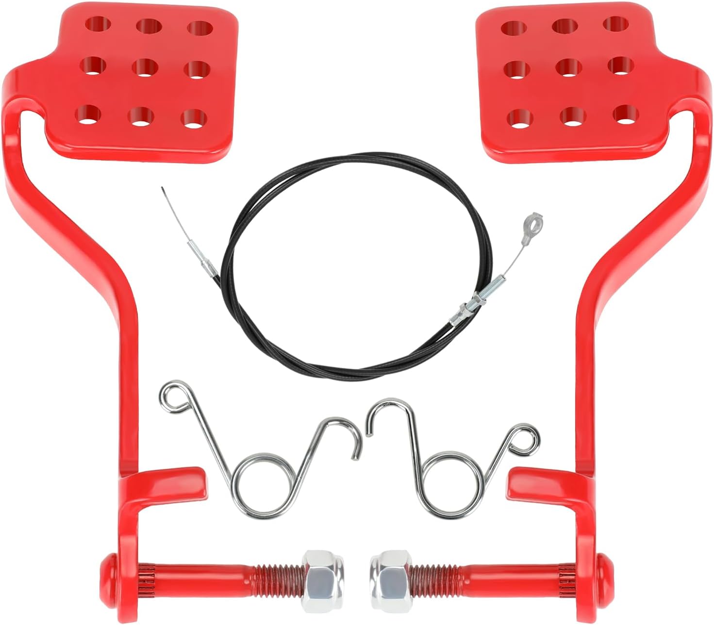 GREHUA Go Kart Pedals w/ 71" Throttle Cable Kit - Red