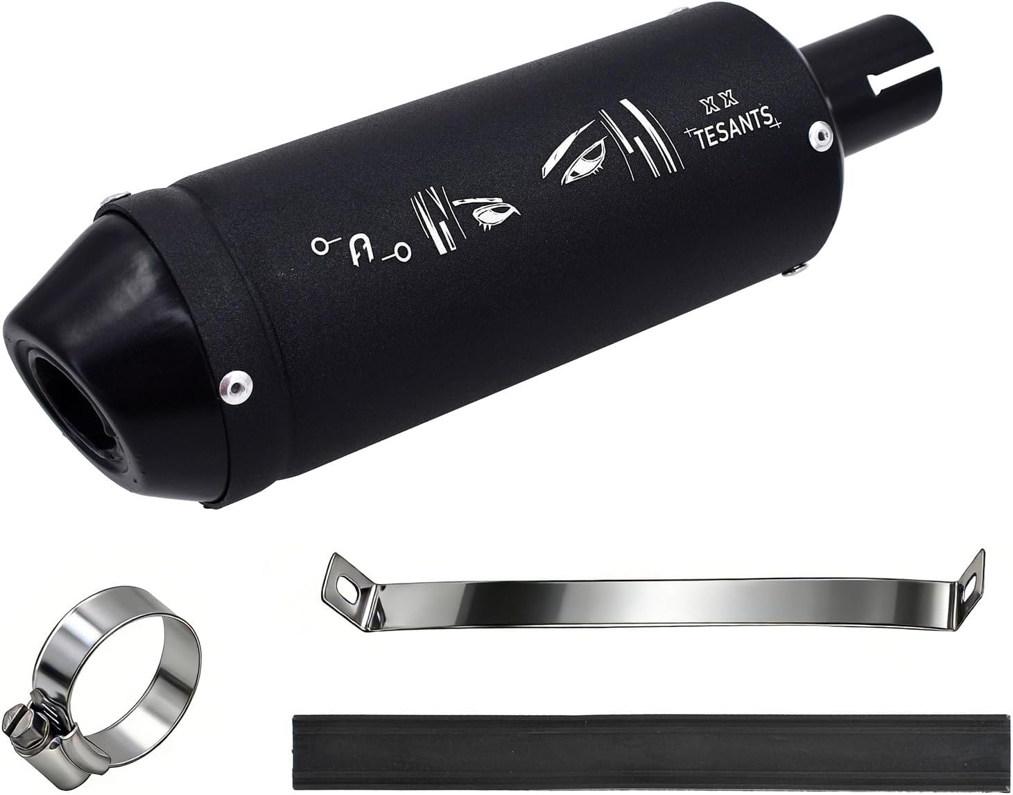 28mm Black Exhaust Muffler for 125cc-50cc Dirt Bikes & ATVs