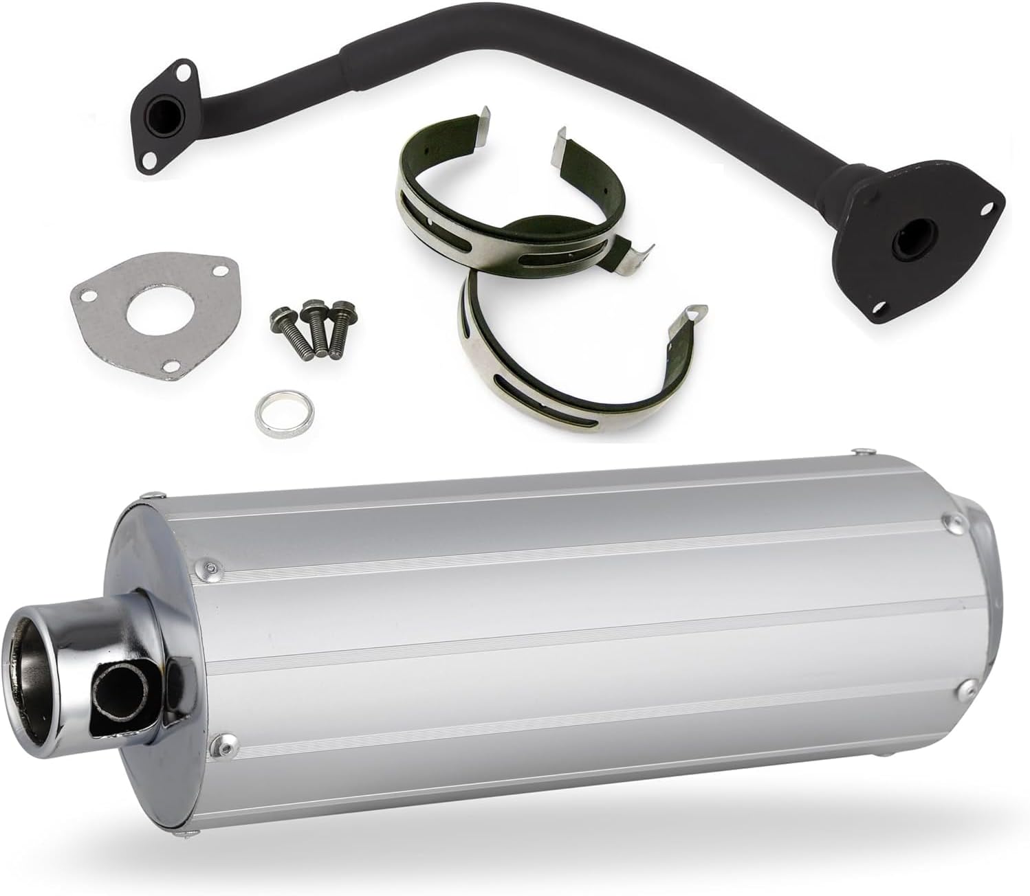 Complete Exhaust System for GY6 125cc/150cc Mopeds