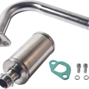 Silver Exhaust & Muffler Kit for Go Karts & Mini Bikes