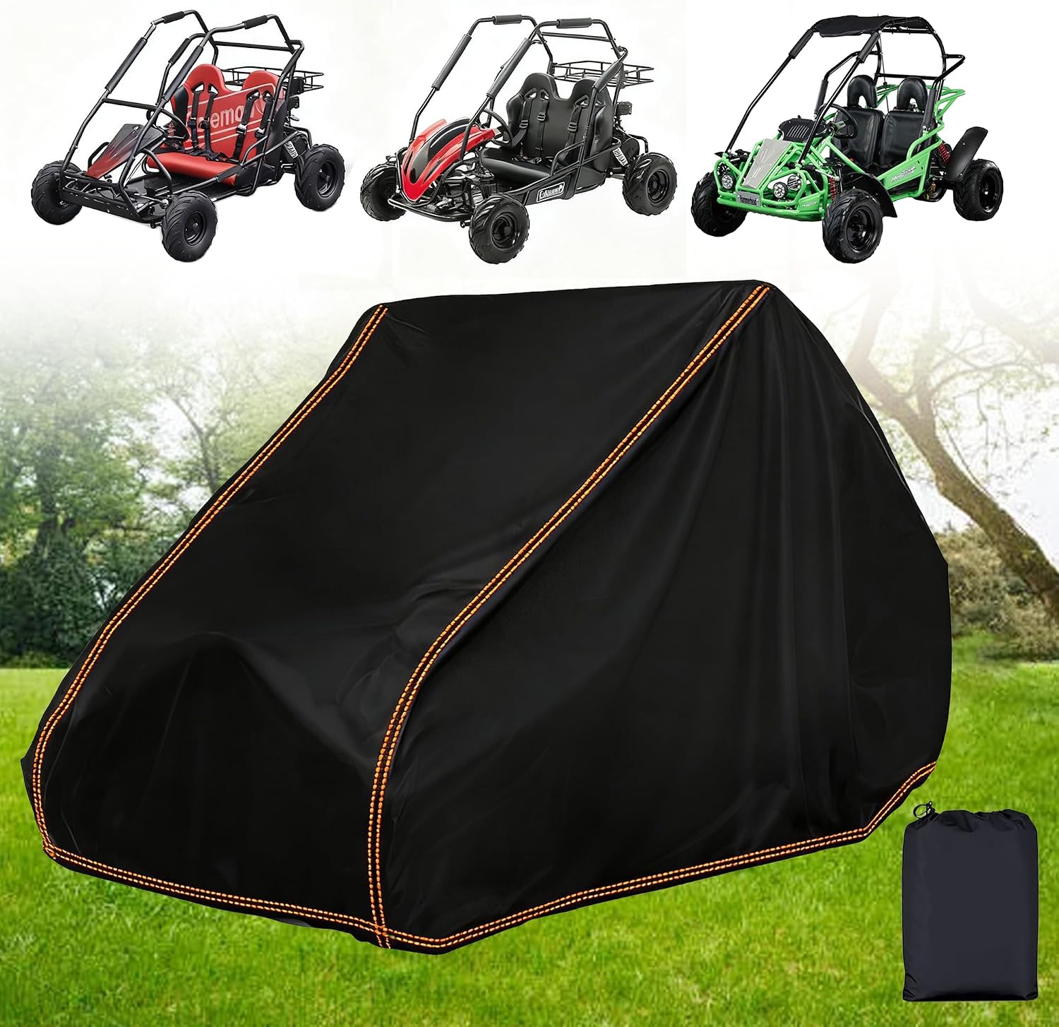 QYMOTO KT196 Go Kart Cover - 2-Seater Weatherproof Protection