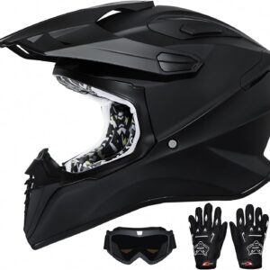 DOT Youth Dirt Bike Helmet Set with Goggles & Gloves