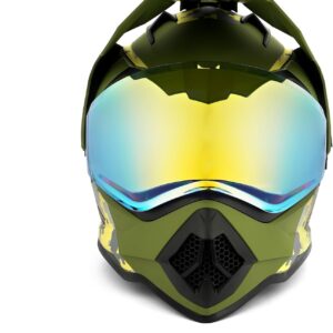 Orthrus Youth Motorcycle Helmet - DOT Certified, Green