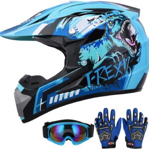 DOT Youth ATV Helmet Kit - Kids Dirt Bike Gear 5-14Yrs