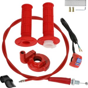 HIAORS Mini Bike Throttle Cable Kit - 7/8" Red