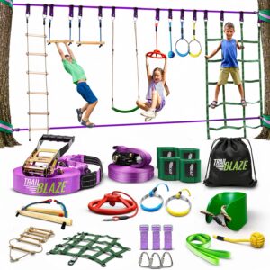 Trailblaze Ninja Warrior Course for Kids - 2x55ft Outdoor Set