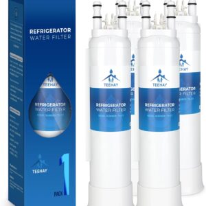 TEEHAY Refrigerator Water Filter 4-Pack, NSF Certified
