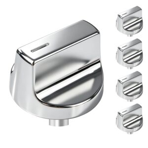 5-Pack Upgraded Stove Knobs for Whirlpool WCG77US0HS00