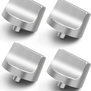 4 Whirlpool Stove Knobs Stainless Steel Replacements