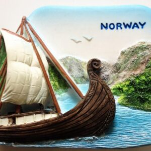 Viking Ship Magnets - Miniature Resin Replica - Travel Souvenir Gift