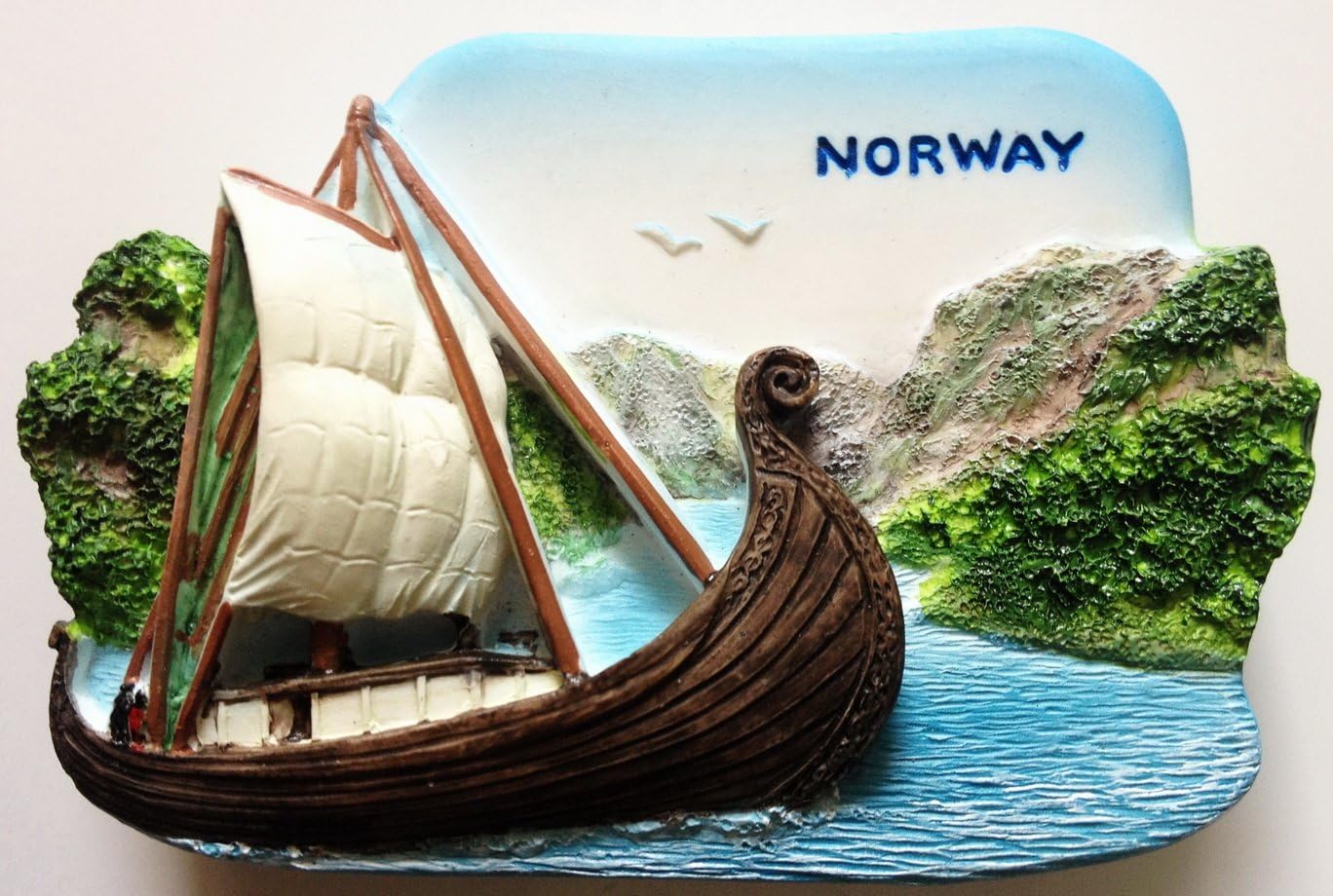 Viking Ship Magnets - Miniature Resin Replica - Travel Souvenir Gift