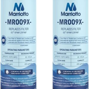 MARRIOTTO Refrigerator Water Filter (2-Pack) – Compatible with GE Models