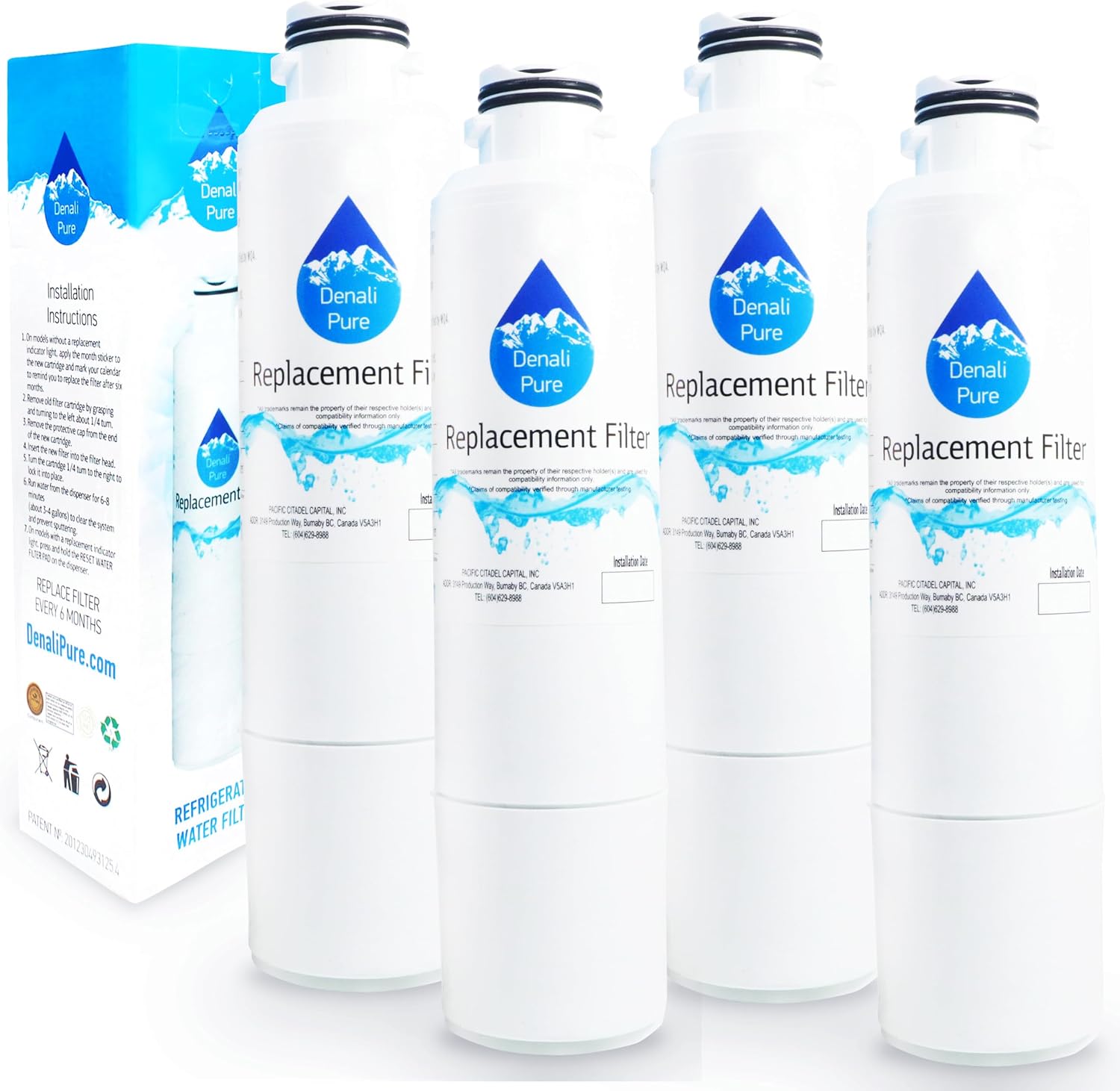 4-Pack Samsung Refrigerator Water Filter Replacement
