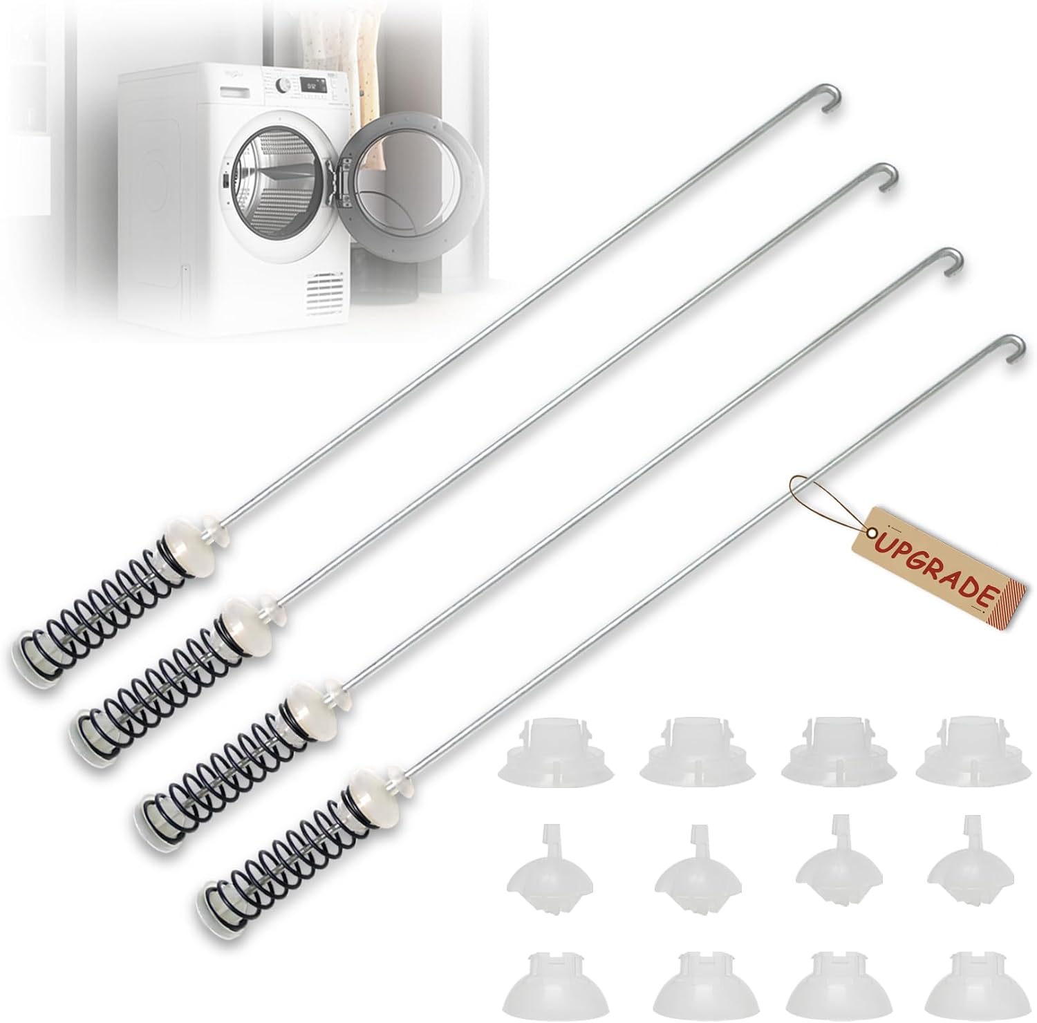 Whirlpool Washer Suspension Rods (4-Pack) - Fit Multiple Models
