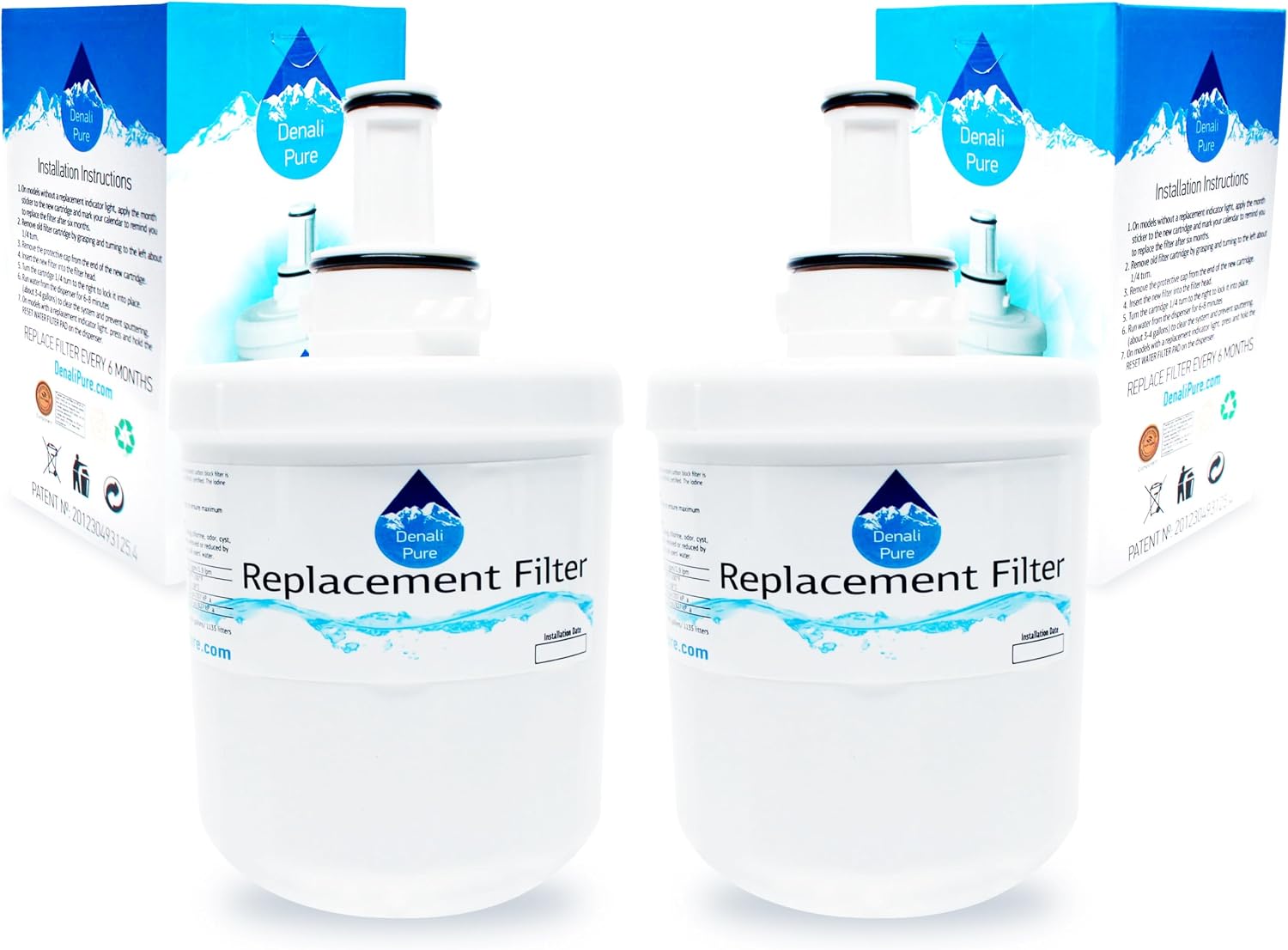 2-Pack Replacement for Samsung DA29-00003G Water Filter
