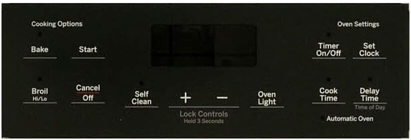 RATION GE WB07X25217 Range Control Panel - Black