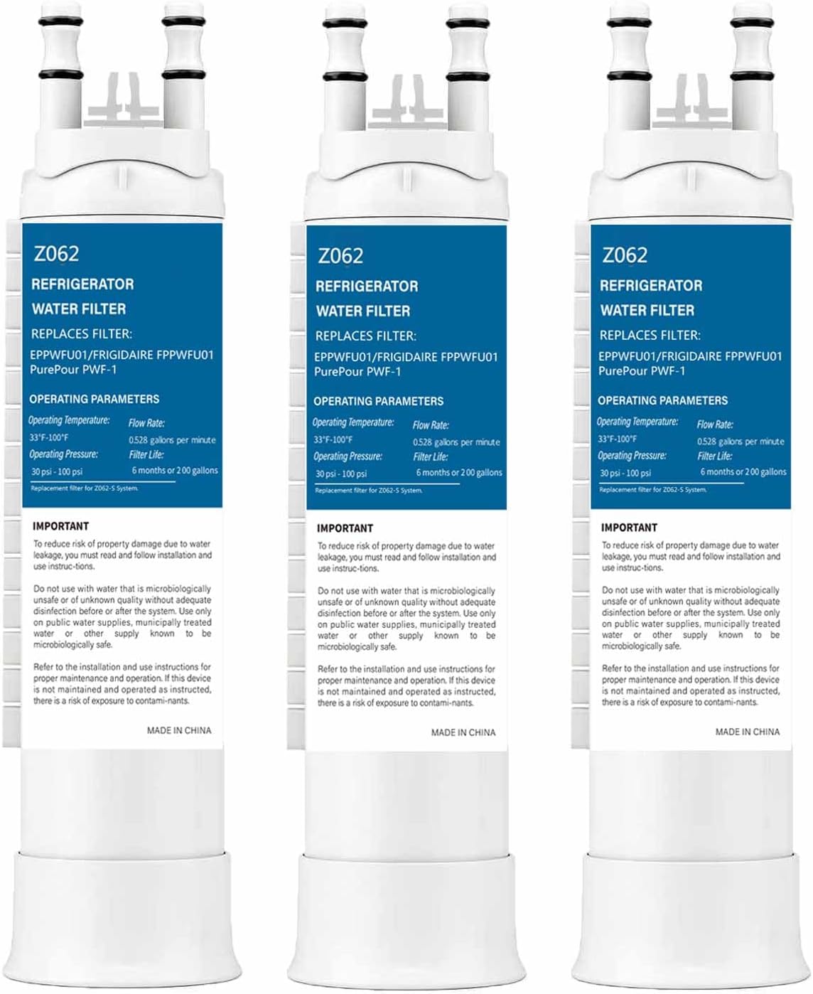 VitaLiving Water Filter Replacement FPPWFU01 (3-Pack)