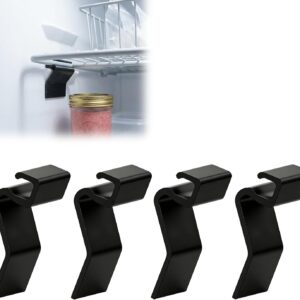 Black Freezer Shelf Brackets, 4-Pack Replacement Clips