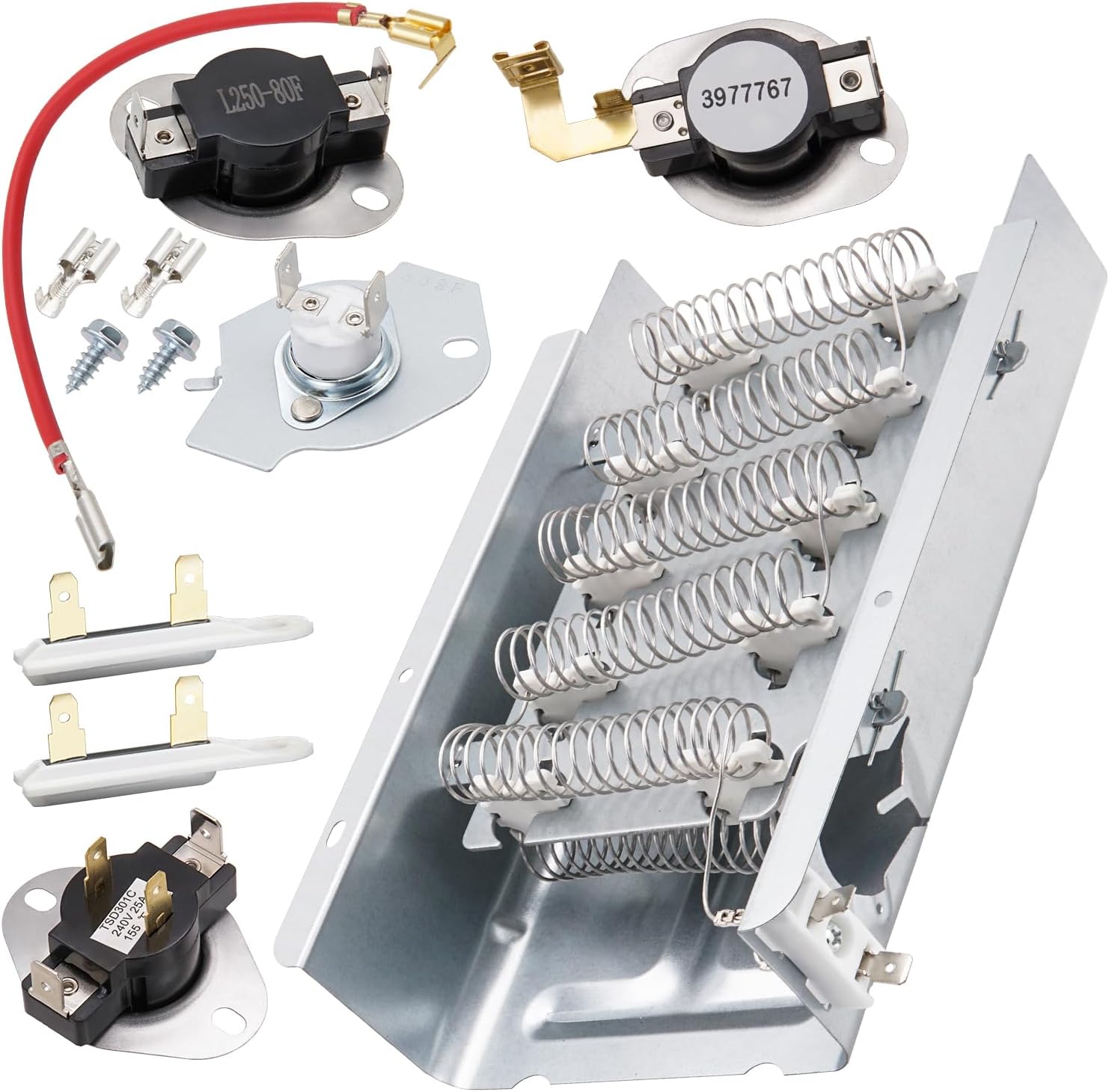 Whirlpool Dryer Heating Element Kit w/ Thermostat