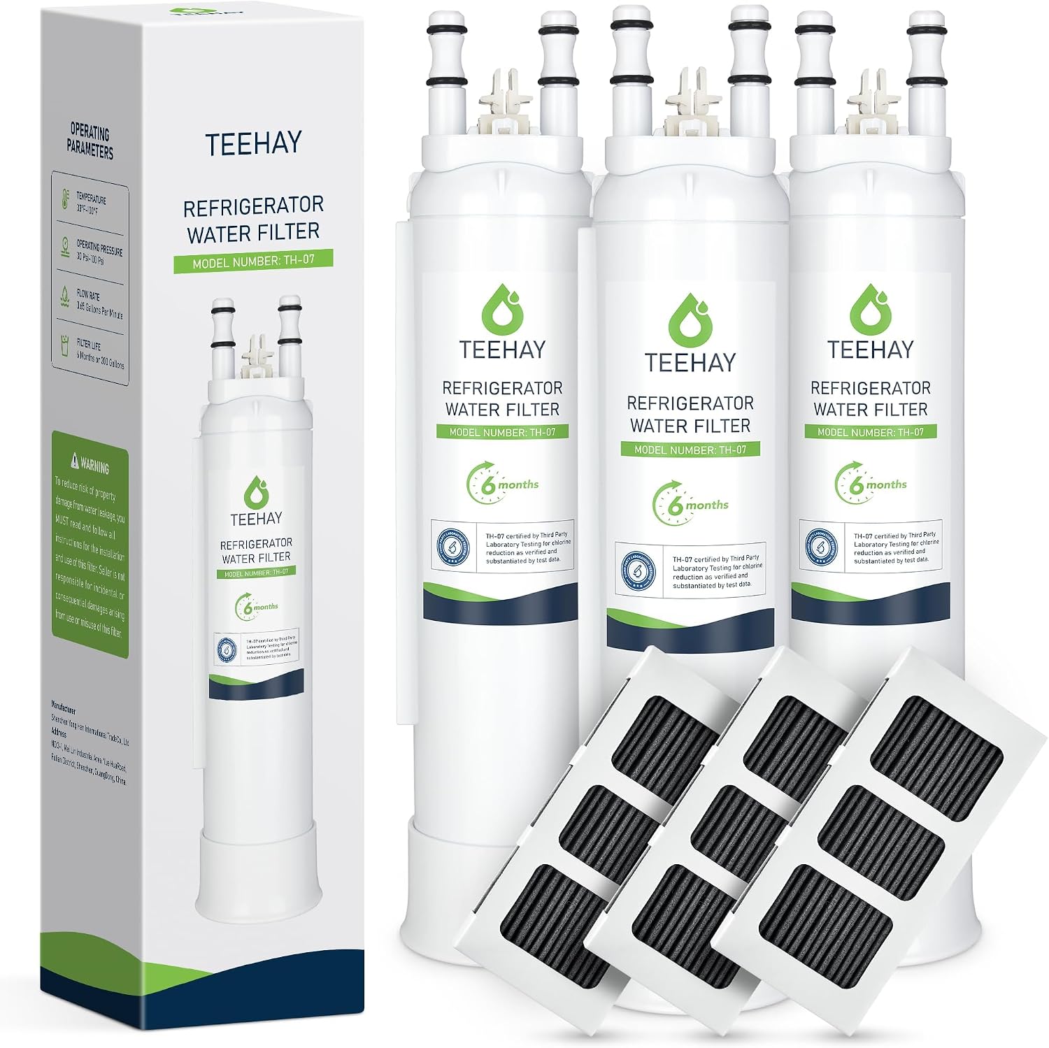 TEEHAY Water & Air Filter Combo Pack - 3 Filters