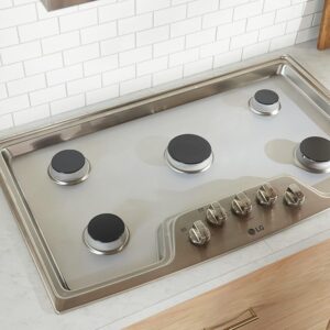 StoveGuard Custom Cut Gas Stove Cover for GE 5-Burner Range