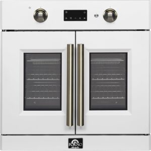Forno Asti 30" French Door Electric Wall Oven - White