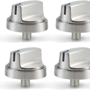 4pcs GE Stainless Steel Cooktop Knobs Replacement