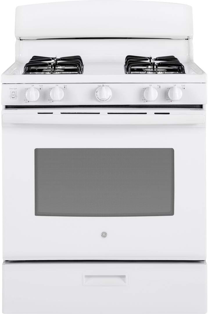 GE 30" Freestanding Gas Range, White - JGBS30DEKWW