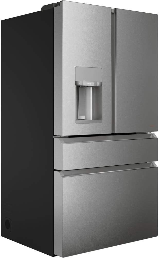 Cafe 27.8 cu. ft. Smart 4-Door Fridge - Platinum Glass