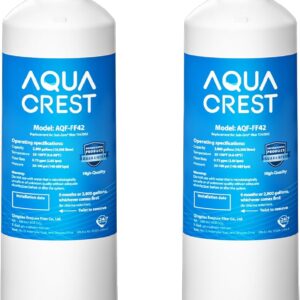 AQUA CREST Ice Maker Water Filter, 2 Pack – Replaces Sub-Zero & Manitowoc Models