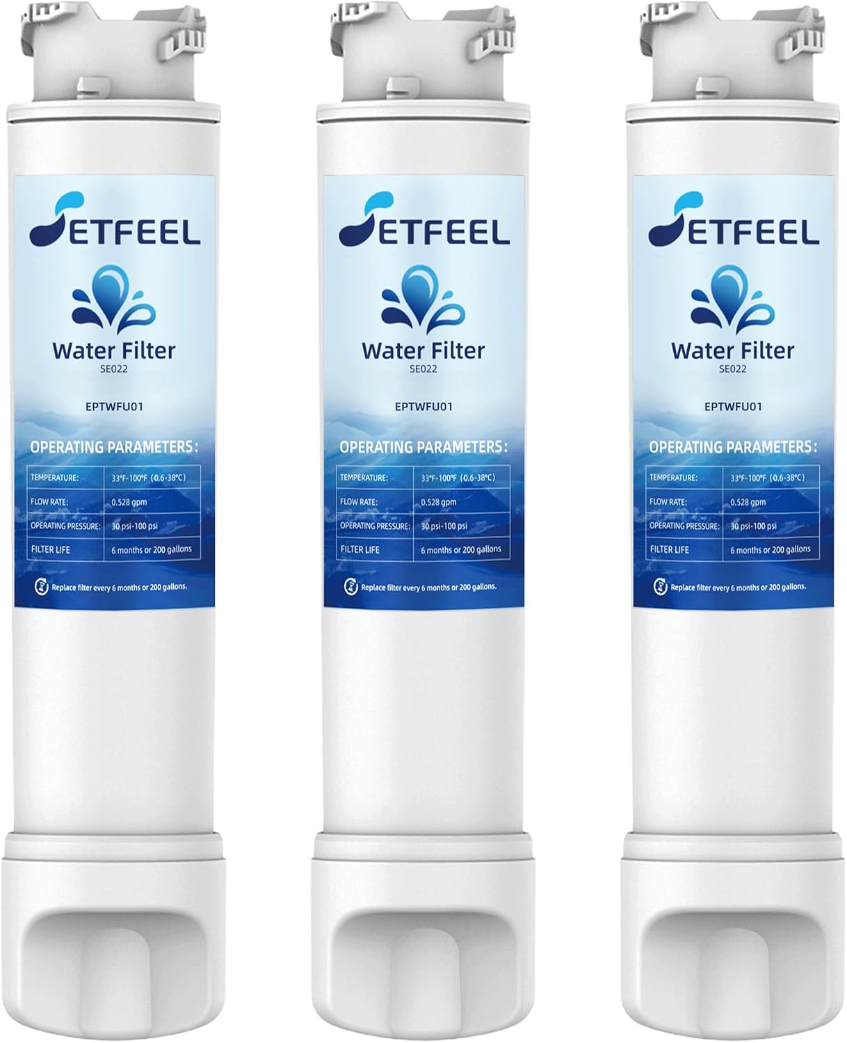 3-Pack Frigidaire Water Filter Replacement EPTWFU01 by SETFEEL