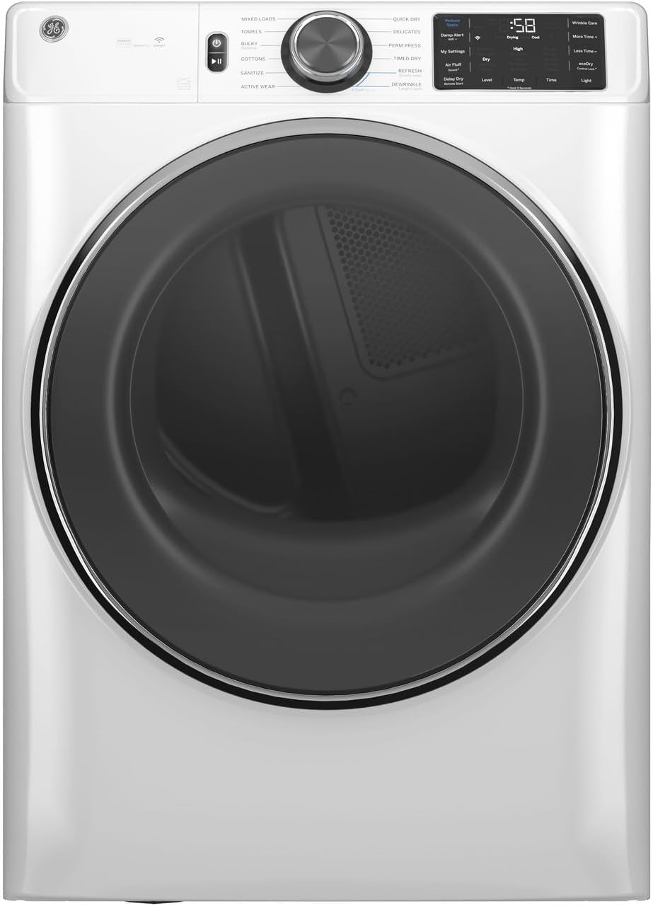 GE 7.8 cu. ft. Smart Front-Load Electric Dryer White
