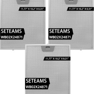 3-Pack WB02X24871 Range Hood Filter Set – Fits GE Models