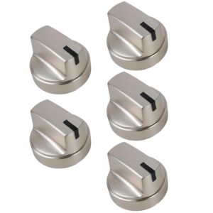 GE Stainless Steel Cooktop Knobs (5-Pack) WB03X29315