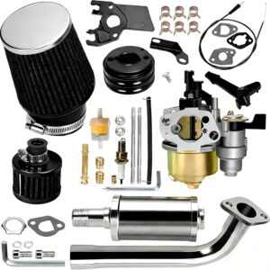 YOXUFA 212cc Stage 2 Carb Kit w/ Exhaust for Predator 6.5HP
