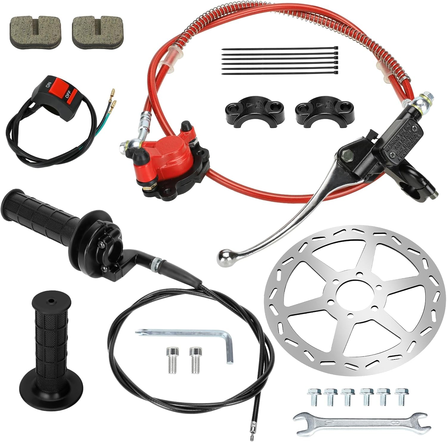 Mini Bike Hydraulic Brake Kit & Throttle Assembly