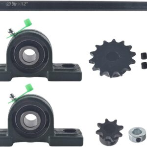 FUWTLP Jackshaft Kit for Go-Kart Minibike 5/8" x 12" 40/41/420 Chain