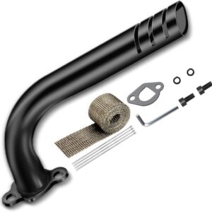 FVRITO Upgrade Exhaust Pipe Kit for 196cc/212cc Engines - Black