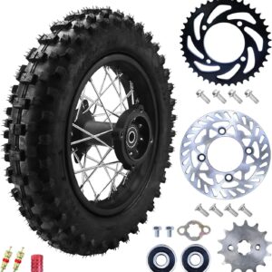 RUIQIMOTO Dirt Bike Rear Wheel Assembly for 50cc-125cc Pit Bikes