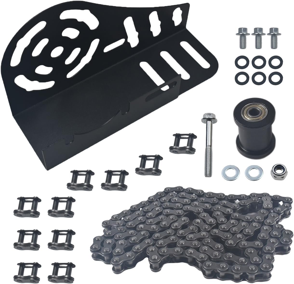 Black Mini Bike Clutch Cover & Chain Kit for Predator/196cc