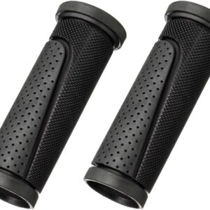 Premium Bike Handlebar Grips - 90mm Rubber Grips - Black