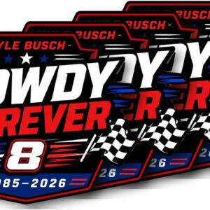 Rowdy Forever 8 Sticker | Kyle Busch Tribute Decal | NASCAR Fan Gift