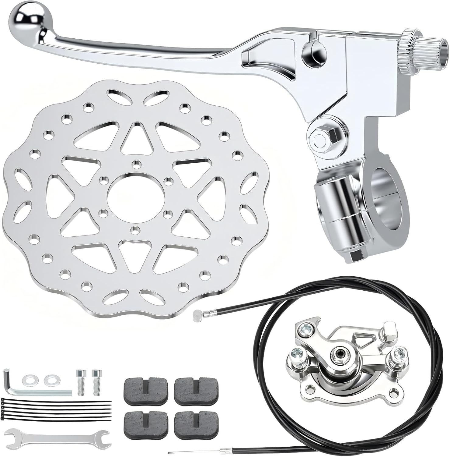 RZEOZU Mini Bike Disc Brake Kit, 180mm Rear Rotor
