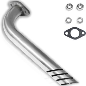 JMCHstore Header Exhaust Pipe Kit for Mini Bikes & Go-Karts (Silver)