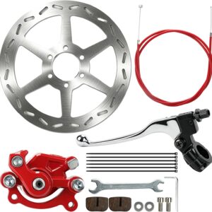 RED Rear Brake Caliper & Lever w/180mm Rotor