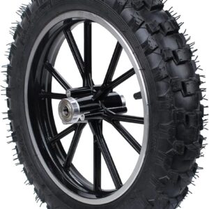 Black 2.50-10 Tire & Rim for 49-50cc Dirt Bikes