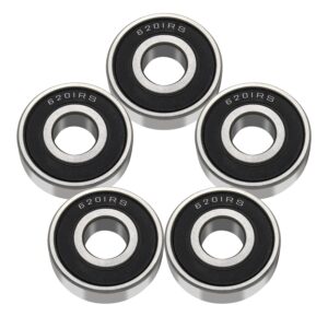 WNOOENG 6201RS Mini Bike Wheel Bearings (5-Pack)