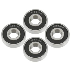 YOXUFA 6201RS Mini Bike Wheel Bearing Set - 4 Pack