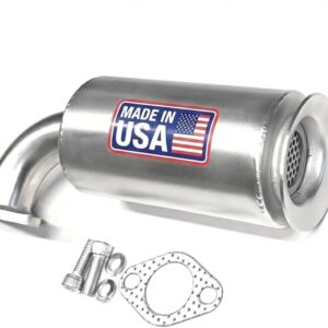 ARSPORT 3in Muffler w/ Spark Arrestor, Heavy-Duty SS